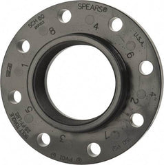 Value Collection - 4" PVC Plastic Pipe Flange (One Piece) - Schedule 80, FIPT End Connections - Exact Tool & Supply