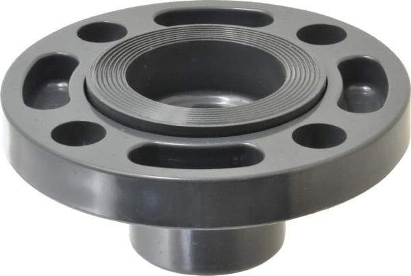 Value Collection - 2" PVC Plastic Pipe Flange (Two Piece) - Schedule 80, Spig End Connections - Exact Tool & Supply