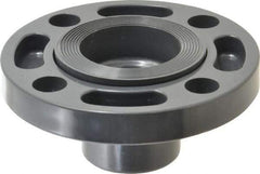 Value Collection - 2" PVC Plastic Pipe Flange (Two Piece) - Schedule 80, Spig End Connections - Exact Tool & Supply