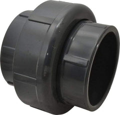Value Collection - 4" PVC Plastic Pipe Union with Viton O-Ring - Schedule 80, Slip x Slip End Connections - Exact Tool & Supply