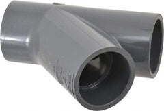 Value Collection - 2" PVC Plastic Pipe Wye - Schedule 80, Slip End Connections - Exact Tool & Supply