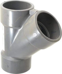Value Collection - 3" PVC Plastic Pipe Wye - Schedule 80, Slip End Connections - Exact Tool & Supply