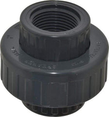 Value Collection - 1" PVC Plastic Pipe Union with EPDM O-Ring - Schedule 80, FIPT x FIPT End Connections - Exact Tool & Supply
