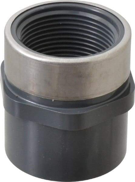 Value Collection - 1-1/4" PVC Plastic Pipe Reinforced Female Adapter - Slip x SR FIPT End Connections - Exact Tool & Supply