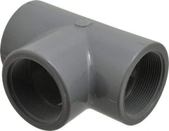Value Collection - 2" CPVC Plastic Pipe Tee - Schedule 80, FIPT x FIPT x FIPT End Connections - Exact Tool & Supply