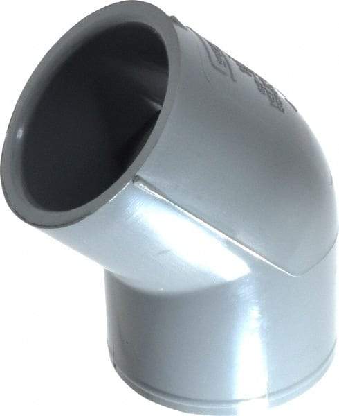 Value Collection - 1-1/2" CPVC Plastic Pipe 45° Elbow - Schedule 80, Slip x Slip End Connections - Exact Tool & Supply