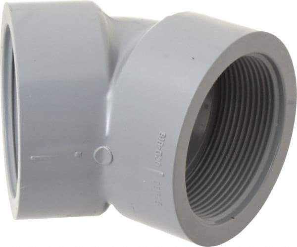 Value Collection - 2" CPVC Plastic Pipe 45° Elbow - Schedule 80, FIPT x FIPT End Connections - Exact Tool & Supply
