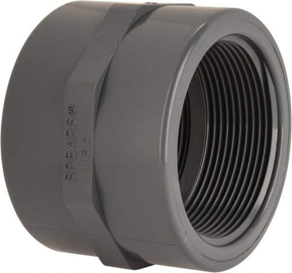 Value Collection - 2" CPVC Plastic Pipe Coupling - Schedule 80, FIPT x FIPT End Connections - Exact Tool & Supply