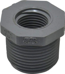 Value Collection - 1 x 1/2" CPVC Plastic Pipe Bushing - Schedule 80, MIPT x FIPT End Connections - Exact Tool & Supply
