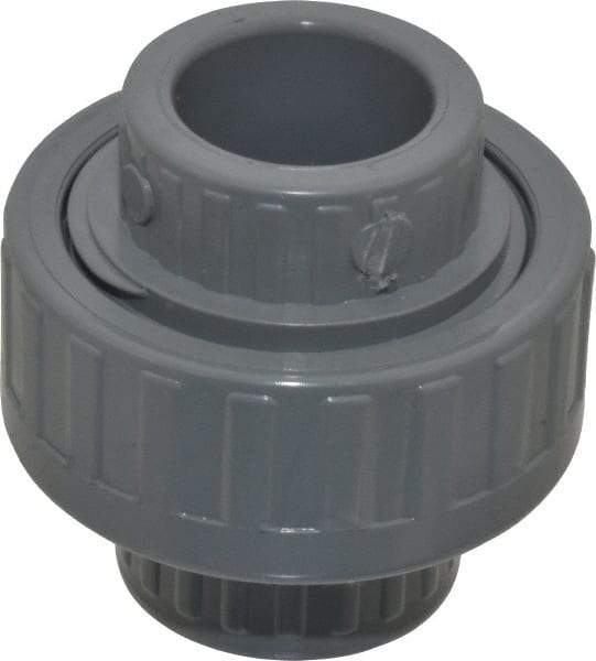 Value Collection - 3/4" CPVC Plastic Pipe Union with EPDM O-Ring - Schedule 80, Slip x Slip End Connections - Exact Tool & Supply