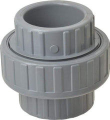 Value Collection - 1-1/2" CPVC Plastic Pipe Union with EPDM O-Ring - Schedule 80, Slip x Slip End Connections - Exact Tool & Supply