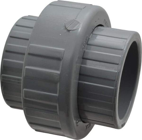 Value Collection - 2" CPVC Plastic Pipe Union with EPDM O-Ring - Schedule 80, Slip x Slip End Connections - Exact Tool & Supply
