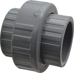 Value Collection - 2" CPVC Plastic Pipe Union with EPDM O-Ring - Schedule 80, Slip x Slip End Connections - Exact Tool & Supply