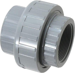 Value Collection - 2" CPVC Plastic Pipe Union with EPDM O-Ring - Schedule 80, FIPT x FIPT End Connections - Exact Tool & Supply