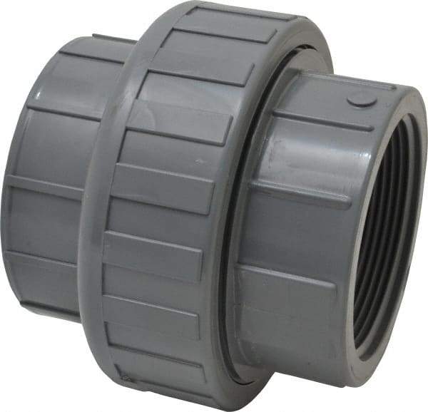 Value Collection - 3" CPVC Plastic Pipe Union with EPDM O-Ring - Schedule 80, FIPT x FIPT End Connections - Exact Tool & Supply