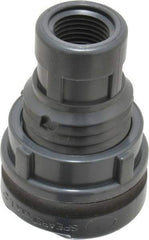 Value Collection - 1/2" PVC Plastic Pipe Bulkhead Tank Adapter - Schedule 80, Slip x FIPT End Connections - Exact Tool & Supply