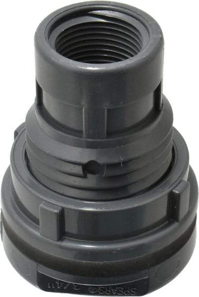 Value Collection - 3/4" PVC Plastic Pipe Bulkhead Tank Adapter - Schedule 80, Slip x FIPT End Connections - Exact Tool & Supply