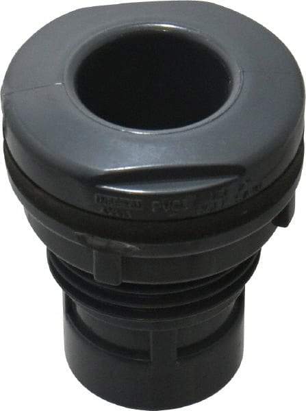 Value Collection - 1" PVC Plastic Pipe Bulkhead Tank Adapter - Schedule 80, Slip x FIPT End Connections - Exact Tool & Supply