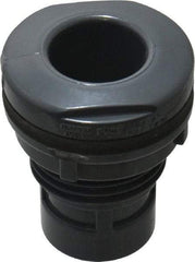 Value Collection - 1" PVC Plastic Pipe Bulkhead Tank Adapter - Schedule 80, Slip x FIPT End Connections - Exact Tool & Supply