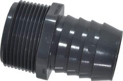 Value Collection - 1-1/4" Barb, 1-1/4 MIPT, Multiple Barbed Tube Adapter - PVC, Male - Exact Tool & Supply