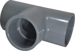 Value Collection - 2" CPVC Plastic Pipe Tee - Schedule 80, Slip x Slip x Slip End Connections - Exact Tool & Supply