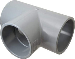 Value Collection - 4" CPVC Plastic Pipe Tee - Schedule 80, Slip x Slip x Slip End Connections - Exact Tool & Supply