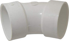 B&K Mueller - 3", PVC Drain, Waste & Vent Pipe 45 Elbow - Hub x Hub - Exact Tool & Supply