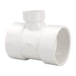 B&K Mueller - 3 x 3 x 1-1/2", PVC Drain, Waste & Vent Pipe Reducing Sanitary Tee - Hub x Hub x Hub - Exact Tool & Supply