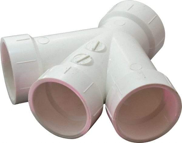 B&K Mueller - 1-1/2", PVC Drain, Waste & Vent Pipe 45 Double Wye - All Hub - Exact Tool & Supply
