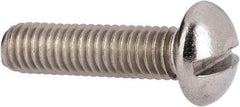 Value Collection - #10-32 UNF, 3/4" Length Under Head Slotted Drive Machine Screw - Round Head, Grade 316 Stainless Steel, Uncoated, Without Washer - Exact Tool & Supply