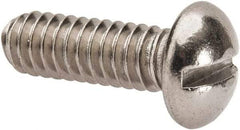 Value Collection - 1/4-20 UNC, 3/4" Length Under Head Slotted Drive Machine Screw - Round Head, Grade 316 Stainless Steel, Uncoated, Without Washer - Exact Tool & Supply