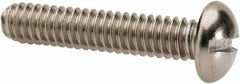 Value Collection - 1/4-20 UNC, 1-1/4" Length Under Head Slotted Drive Machine Screw - Round Head, Grade 316 Stainless Steel, Uncoated, Without Washer - Exact Tool & Supply
