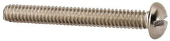 Value Collection - 1/4-20 UNC, 2" Length Under Head Slotted Drive Machine Screw - Round Head, Grade 316 Stainless Steel, Uncoated, Without Washer - Exact Tool & Supply