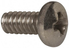 Value Collection - #4-40 UNC, 1/4" Length Under Head Phillips Drive Machine Screw - Pan Head, Grade 316 Stainless Steel, Uncoated, Without Washer - Exact Tool & Supply