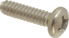 Value Collection - #6-32 UNC, 1/2" Length Under Head Phillips Drive Machine Screw - Pan Head, Grade 316 Stainless Steel, Uncoated, Without Washer - Exact Tool & Supply