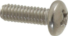Value Collection - #8-32 UNC, 1/2" Length Under Head Phillips Drive Machine Screw - Pan Head, Grade 316 Stainless Steel, Uncoated, Without Washer - Exact Tool & Supply