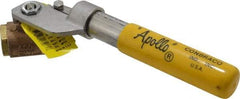 Apollo - 1/4" Pipe, Bronze Standard Ball Valve - 2 Piece, Inline - One Way Flow, FNPT x FNPT Ends, Deadman Lever (Spring Return to Close) Handle, 600 WOG, 150 WSP - Exact Tool & Supply