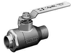 Apollo - 3" Pipe, Standard Port, Bronze Standard Ball Valve - 2 Piece, Inline - One Way Flow, Soldered x Soldered Ends, Lever Handle, 600 WOG, 125 WSP - Exact Tool & Supply