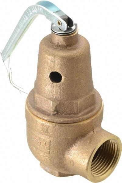 Conbraco - 3/4" Inlet, 1" Outlet, ASME Section IV Safety Relief Valve - 30 Max psi, Bronze, 970,000 BTUs - Exact Tool & Supply