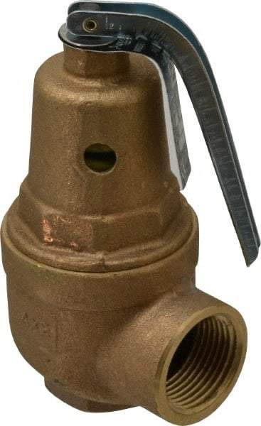 Conbraco - 3/4" Inlet, 1" Outlet, ASME Section IV Safety Relief Valve - 100 Max psi, Bronze, 2,536,000 BTUs - Exact Tool & Supply