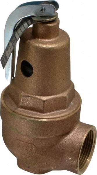 Conbraco - 1" Inlet, 1-1/4" Outlet, ASME Section IV Safety Relief Valve - 30 Max psi, Bronze, 1,570,000 BTUs - Exact Tool & Supply