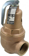 Conbraco - 1" Inlet, 1-1/4" Outlet, ASME Section IV Safety Relief Valve - 100 Max psi, Bronze, 4,105,000 BTUs - Exact Tool & Supply