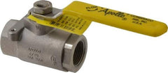 Apollo - 3/4" Pipe, Stainless Steel Standard Ball Valve - Three Way, FNPT x FNPT x FNPT Ends, Lever Handle, 800 WOG - Exact Tool & Supply