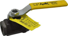 Apollo - 1/4" Pipe, Standard Port, Carbon Steel Standard Ball Valve - 2 Piece, Inline - One Way Flow, FNPT x FNPT Ends, Lever Handle, 2,000 WOG, 150 WSP - Exact Tool & Supply