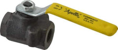 Apollo - 3/8" Pipe, Standard Port, Carbon Steel Standard Ball Valve - 2 Piece, Inline - One Way Flow, FNPT x FNPT Ends, Lever Handle, 2,000 WOG, 150 WSP - Exact Tool & Supply