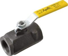 Apollo - 1" Pipe, Standard Port, Carbon Steel Standard Ball Valve - 2 Piece, Inline - One Way Flow, FNPT x FNPT Ends, Lever Handle, 2,000 WOG, 150 WSP - Exact Tool & Supply