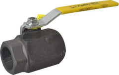 Apollo - 1-1/2" Pipe, Standard Port, Carbon Steel Standard Ball Valve - 2 Piece, Inline - One Way Flow, FNPT x FNPT Ends, Lever Handle, 1,500 WOG, 150 WSP - Exact Tool & Supply