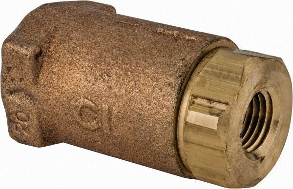 Conbraco - 1/4" Bronze Check Valve - Inline, FNPT x FNPT - Exact Tool & Supply