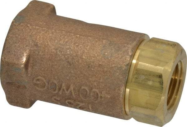 Conbraco - 3/8" Bronze Check Valve - Inline, FNPT x FNPT - Exact Tool & Supply