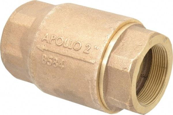 Conbraco - 2" Bronze Check Valve - Inline, FNPT x FNPT - Exact Tool & Supply